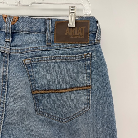 Ariat Mens M7 Slim Fit Straight Leg Jeans 30x30 Light Wash Denim - Picture 5 of 8